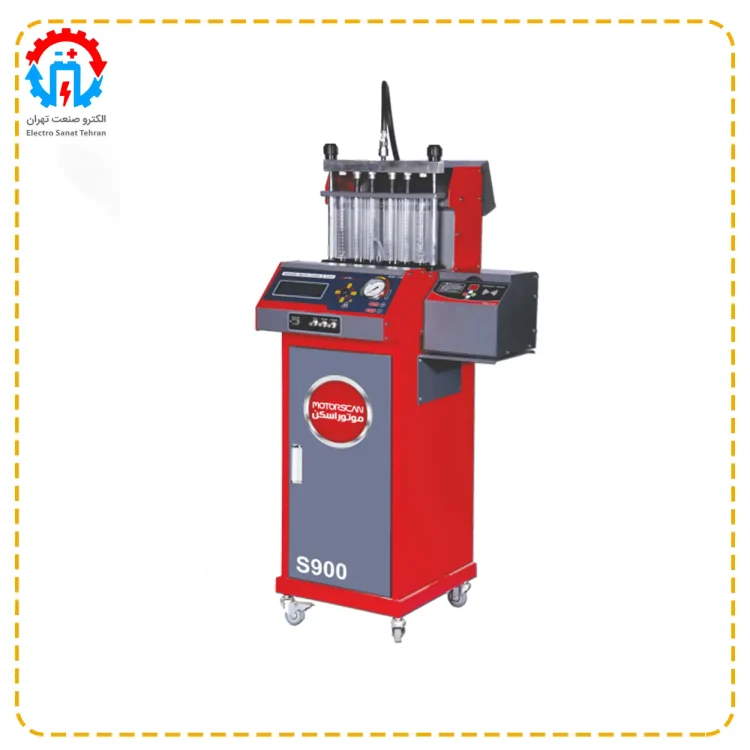 6-cylinder injector washing with touch display and automatic draining with sensors tester, working kit and rail 405