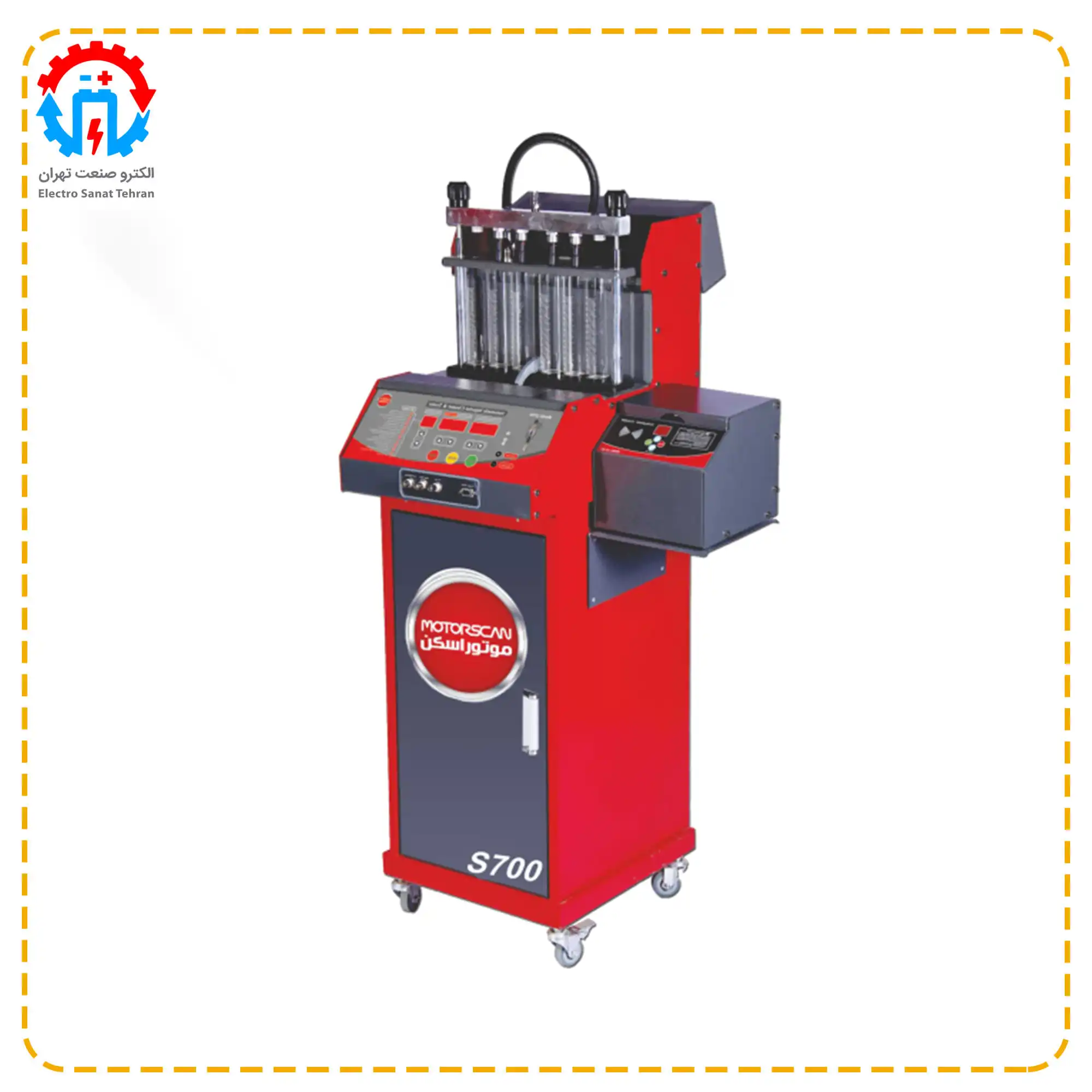 Digital 6-cylinder injector flushing sensor tester kit electrosanattehran.com شستشوی انژکتور 6 سیلندر دیجیتالی با تستر سنسورها کیت رو کار و ریل 405
